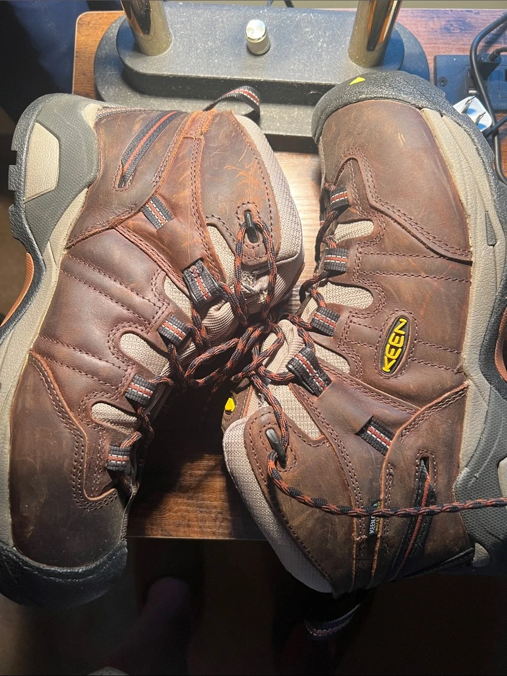 Keen Brown and Tan Men's Lace-Up Trail Boots
